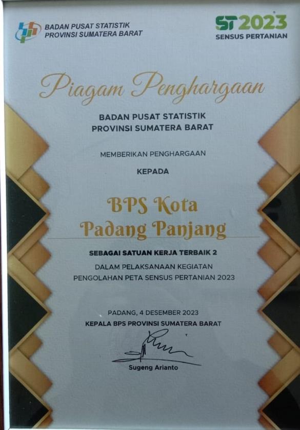 03.  Satuan Kerja Terbaik II Kategori Dalam Pelaksanaan Kegiatan Pengolahan Peta Sensus Pertanian.jpg