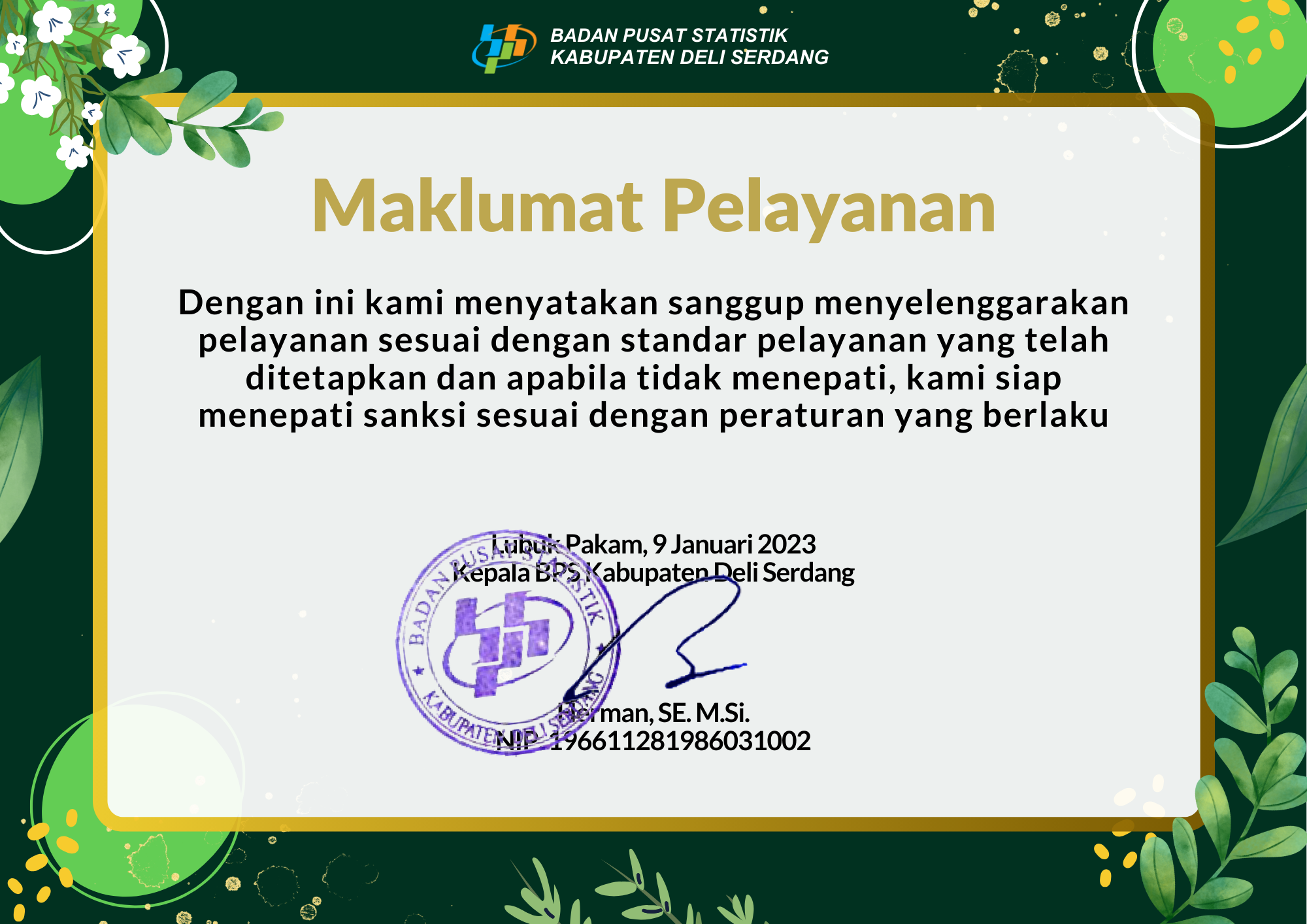 Maklumat Pelayanan 2023