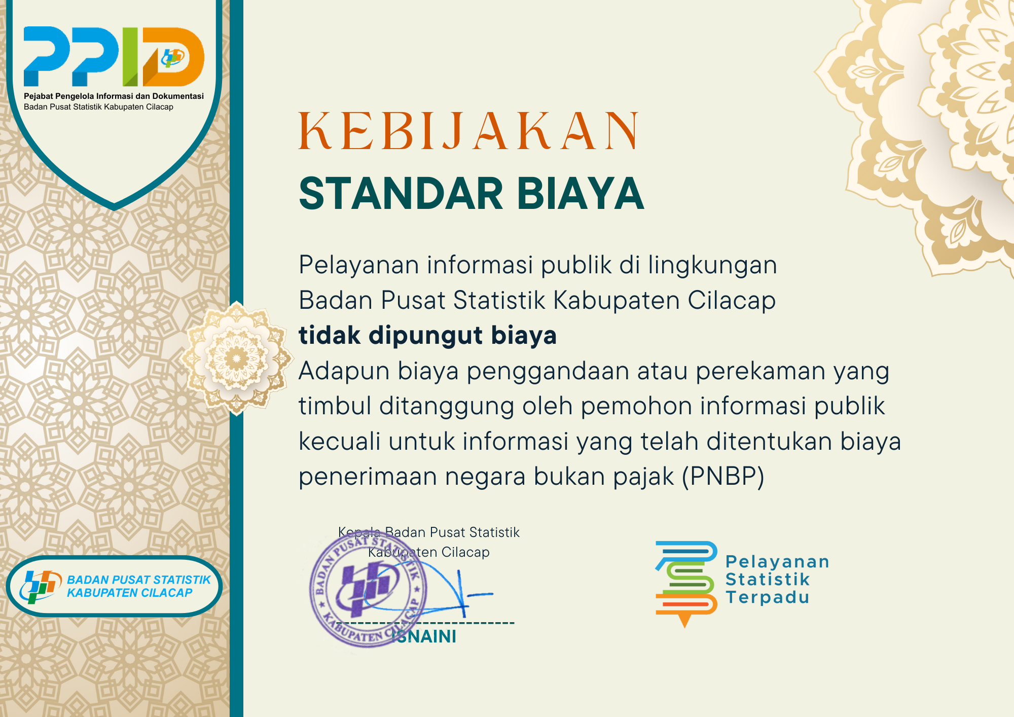 Standar Layanan Informasi Publik - Portal PPID BPS RI