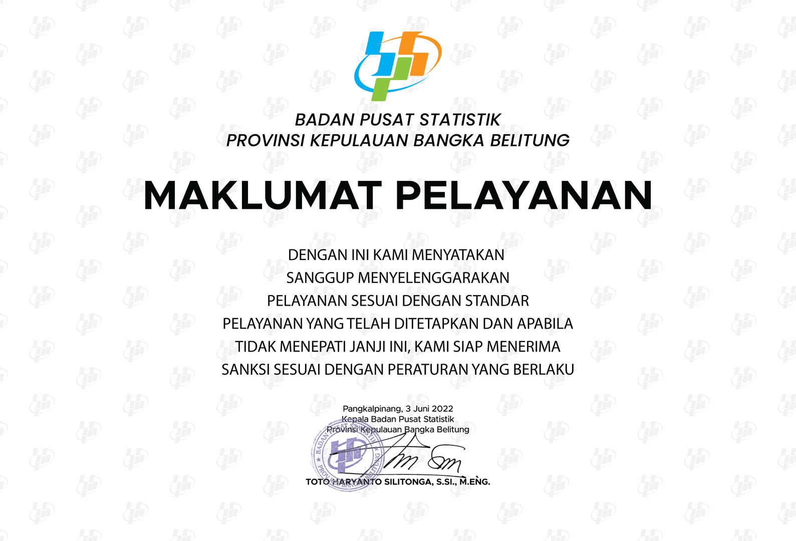 Standar Layanan Informasi Publik - Portal PPID BPS RI